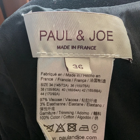 Y2K Black Mini Dress Velvet-Paneled Stretch-Crepe Twee - Picture 2 of 10